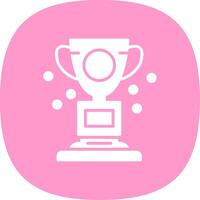 Trophy Glyph Curve Icon Design vector