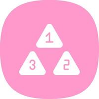Numbers Glyph Curve Icon Design vector