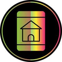 Find Home OnLine Circle Multi Circle Glyph Due Color Icon Design vector