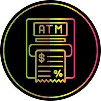 Atm Machine Line Gradient Due Color Icon Design vector