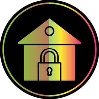 House Available Glyph Due Color Icon Design vector