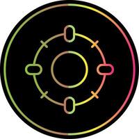 Target Line Gradient Due Color Icon Design vector