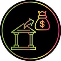 Bank Line Gradient Due Color Icon Design vector