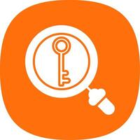 Key Glyph Curve Icon Design vector