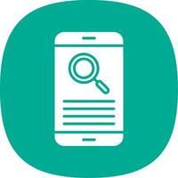 Smartphone Glyph Curve Icon Design vector