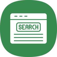 Search Bar Glyph Curve Icon Design vector