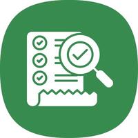 Checklist Glyph Curve Icon Design vector