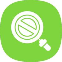 Prohibited Glyph Curve Icon Design vector