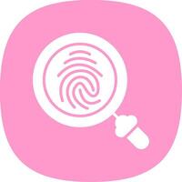 Finger Print Glyph Curve Icon Design vector