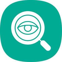 Eye Glyph Curve Icon Design vector