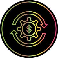 Money Management Line Gradient Due Color Icon Design vector