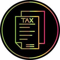 Taxes Line Gradient Due Color Icon Design vector