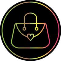 Purse Line Gradient Due Color Icon Design vector