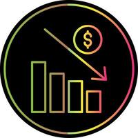Losses Line Gradient Due Color Icon Design vector