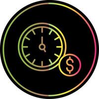 Time Is Money Line Gradient Due Color Icon Design vector