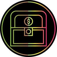 Treasure Line Gradient Due Color Icon Design vector