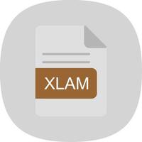 xlam archivo formato plano curva icono diseño vector