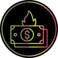 Burning Line Gradient Due Color Icon Design vector