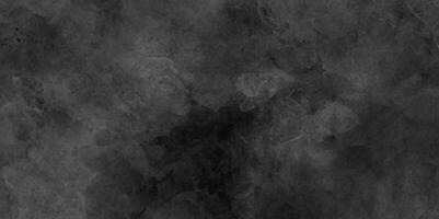 Abstract Black Texture, Dark Concrete Floor and Grunge Black Walls. photo