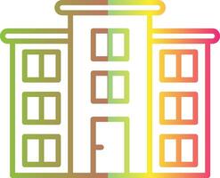 Flat Line Gradient Due Color Icon Design vector