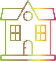 House Line Gradient Due Color Icon Design vector