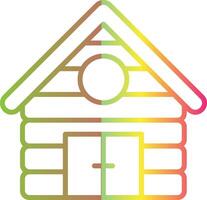 Cabin Line Gradient Due Color Icon Design vector