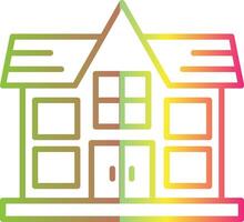 House Line Gradient Due Color Icon Design vector