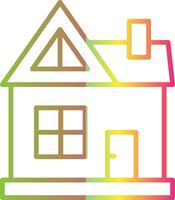 House Line Gradient Due Color Icon Design vector