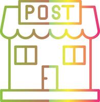 Post Office Line Gradient Due Color Icon Design vector