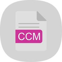 CCM File Format Flat Curve Icon Design vector