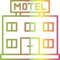 motel línea degradado debido color icono diseño vector