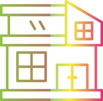 Modern House Line Gradient Due Color Icon Design vector