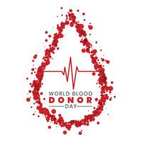 world blood donor day concept background design vector