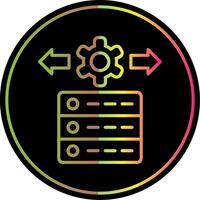 Data Management Line Gradient Due Color Icon Design vector