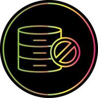 Prohibited Line Gradient Due Color Icon Design vector
