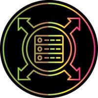 Data Driven Line Gradient Due Color Icon Design vector