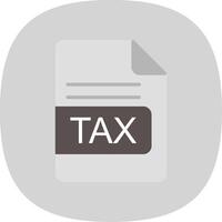 TAX File Format Flat Curve Icon Design vector