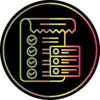 Data List Line Gradient Due Color Icon Design vector