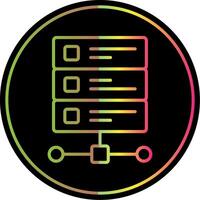 Database Line Gradient Due Color Icon Design vector