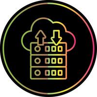 Data Flow Line Gradient Due Color Icon Design vector