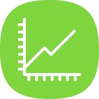 Chart Glyph Curve Icon Design vector