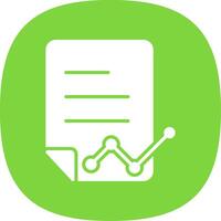 Data Report Glyph Curve Icon Design vector