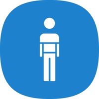 Person Glyph Curve Icon Design vector