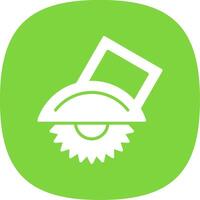 Power Saw Glyph Curve Icon Design vector