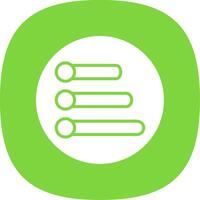 Progress Bar Glyph Curve Icon Design vector