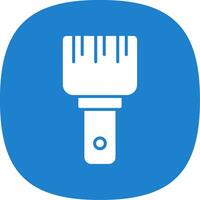 Paint Brush Glyph Curve Icon Design vector