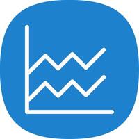 Area Graph Glyph Curve Icon Design vector