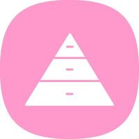 Pyramid Charts Glyph Curve Icon Design vector