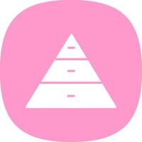 Pyramid Charts Glyph Curve Icon Design vector