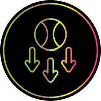 Gravity Line Gradient Due Color Icon Design vector